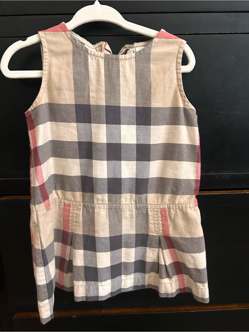 Burberry Beige and Black Striped Kids dress